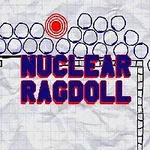 Mavi ve kırmızı grafiklerin bulunduğu kıvrımlı bir kağıt üzerinde Nuclear Ragdoll yazısı