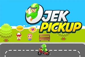 Yeşil kasklı bir karakterin motosiklet sürdüğü ve yol kenarında başka karakterlerin bulunduğu renkli çizim