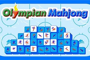 Mavi bloklar üzerine çeşitli kış sporları ikonlarının yer aldığı üçgen biçiminde dizilmiş taşlar