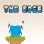 Bardakta su ve altında toprak görünümü üzerinde On The Edge yazısı