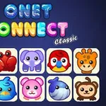 Renkli Onet Connect Classic yazısı ve dokuz sevimli hayvan figürü içeren görsel