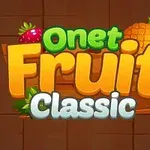 Renkli yazılarla birlikte etrafı meyvelerle süslenmiş Onet Fruit Classic başlıklı bir logo