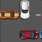 Farklı renklerdeki arabalar bir otoparkta sıkışmış şekilde dizilmiş
