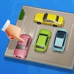 Pembe, yeşil ve mavi arabaların park edildiği alanda bir el pembe arabayı işaret ediyor
