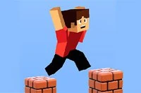 Tehlikeli Minecraft manzaralarında yol al ve bu 3D parkur oyununda