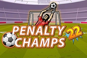 Kaleci, bir futbol topunu kurtarırken yeşil bir futbol sahasında çizgi film tarzında bir stadyum sahnesi