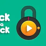 Yeşil arka planda büyük yuvarlak asma kilit ve sol tarafta Pick a Lock yazısı