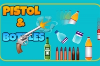Pistol & Bottles oyununda nişan bitmeden tüm şişeleri vur!