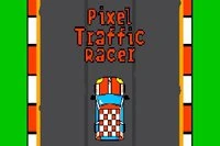 Pixel Traffic Racerda arabaları atlatarak daha ileri git