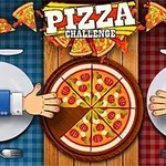 Mavi ve kırmızı kareli masa örtülerinde, tam ortasında bir dilimlenmiş pizza ve etrafında yemek takımları bulunan, birbirine doğru uzanan iki tokalaşma hareketindeki el