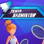 İki kadın badminton oyuncusu, orta kısımda bir yazı ve badminton topu