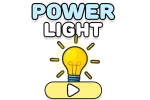Sarı bir ampul ve yanındaki Power Light yazısı ile play düğmesi