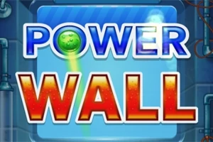 Mavi zemin üzerinde POWER WALL yazısı ve yeşil bir top görseli