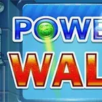 Mavi zemin üzerinde POWER WALL yazısı ve yeşil bir top görseli