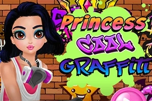Koyu saçlı bir kızın maske taktığı ve arka planda tuğla duvar üzerinde neon renkli graffiti yazılarının olduğu renkli bir sahne