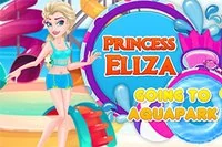 Elizayı aquaparkta eğlenmek için giydir