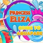 Prenses Eliza, mavi bir bikini ve şort giyerek su parkında eğlenceli bir şekilde poz veriyor