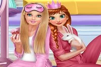 İki prenses pijama partisi yapıyor ve yardıma ihtiyaçları var!