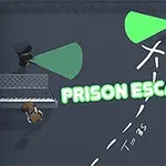 Üzerinde Prison Escape yazısı olan, iki gardiyanın el fenerleriyle etrafı aydınlattığı bir hapishane sahnesi