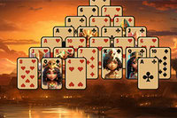 Antik Mısırda bir Piramit Solitaire oyunu