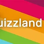 Renkli yatay çizgiler zemin üzerinde beyaz Quizzland yazısı bulunan görsel