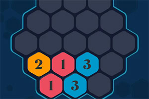 Renkli altıgenler üzerinde yazılı sayılar