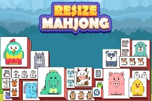 Karikatür tarzında hayvan figürleri bulunan Mahjong taşları