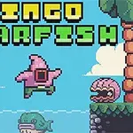 Piksel tarzında deniz ve kara yaratıkları, Ringo Starfish başlığı altında tropikal bir ortamda yer alıyor