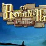 Taş bir arka plan önünde Robin Hood: Give and Take yazısı