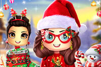 Roblox Christmas Dress Up, beş heyecan verici seviyesi olan, Noel temalı