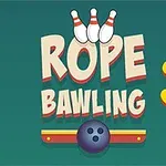 Üç bovling pisti, bovling topu ve Rope Bawling 3 yazısı