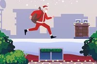 Noel Baba, parkur ile hediye dağıtıyor