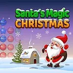 Noel Baba ve karlı bir manzara eşliğinde, renkli Noel süsleriyle dolu bir arka plan