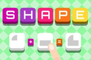 Renkli SHAPE harfleri ve şekillerle yapılan bir toplama işlemi