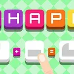 Renkli SHAPE harfleri ve şekillerle yapılan bir toplama işlemi