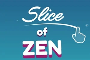 Mavi arka planda Slice of Zen yazısı ve bir el simgesi