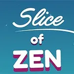 Mavi arka planda Slice of Zen yazısı ve bir el simgesi