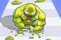 Kahraman Slime adam olarak şehri kurtarmaya karar verdi
