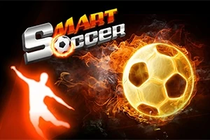 Ateşli bir futbol topu ve beyaz silüetli bir futbolcu figürü