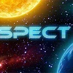 Uzayda büyük bir yıldız, bir gezegen ve yanlarında bir uzay gemisi görülmektedir; SPECT yazısı yer almaktadır
