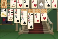 Bir Klondike solitaire oyunu