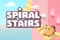 3D bir kedi olarak spiral merdiveni tırmanıyorsun