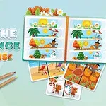 Spot the Difference: Seasons yazısı ve çeşitli mevsim temalı resimler