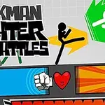 Çizgi karakterin tekme attığı aksiyon sahnesi ve yanlarında grafiksel metinler ile simgeler