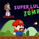 Animasyonlu bir karakter zombi ile karşı karşıya, arka planda orman ve platform üstünde bir prenses yer alıyor