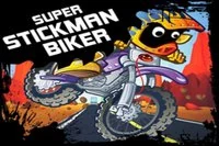 Stickman motosikletiyle engebeli arazi ve tümseklerden geçmeyi sever