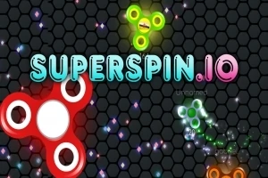 Renkli fidget spinnerların olduğu karanlık altıgen desenli arka plan üzerinde SUPERSPI