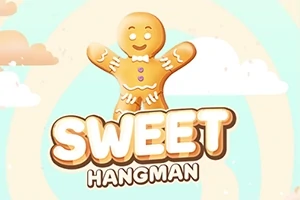 Zencefilli kurabiye adam ve altında büyük harflerle yazılmış Sweet Hangman metni içeren bir görüntü
