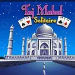 Gece gökyüzü altında, kartlarla çevrili bir Taj Mahal çizimi