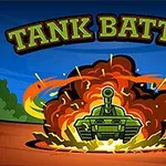 Yeşil bir tankın patlama etkisiyle etrafına ateş ve duman yayılırken çizimi